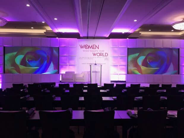 Women who shape our world Stage, Lighting, setup