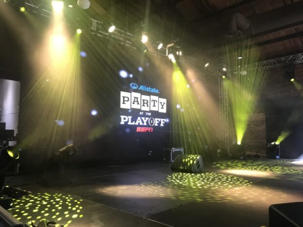 EAV Stage Setup with Green Color Lightening