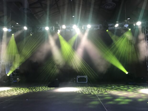 EAV Stage Setup with Green Color Lightening