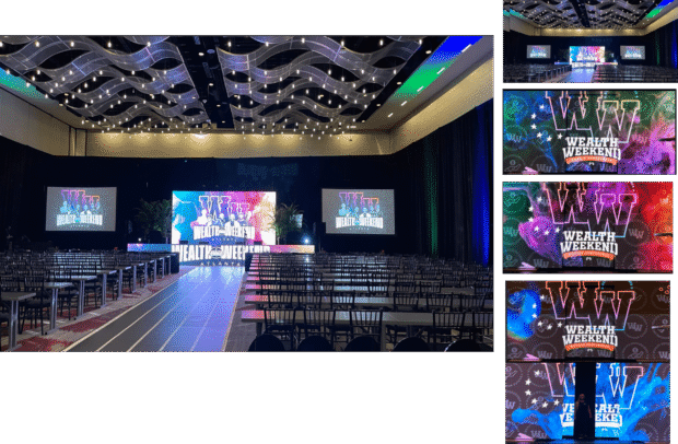 Wealth Weekend empty venue